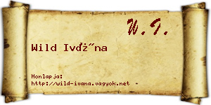 Wild Ivána névjegykártya